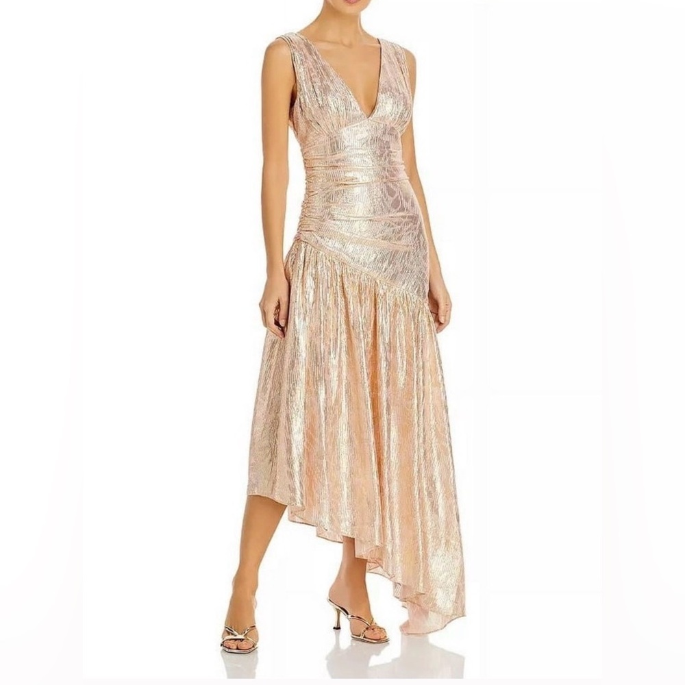 NWT Ramy Brook Metallic Gold Dress